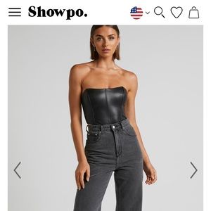 Showpo Black Corset Top